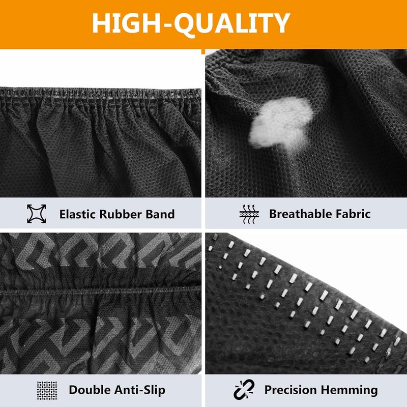 squish 200 Pack Shoe Covers Disposable Non-Slip, Black Non-Woven Fabric Boot Covers for Indoors Breathable Slip Resistant Durable Boot&Shoes Cover, Protector Covers Fits Virtually Most Shoes - Image 2